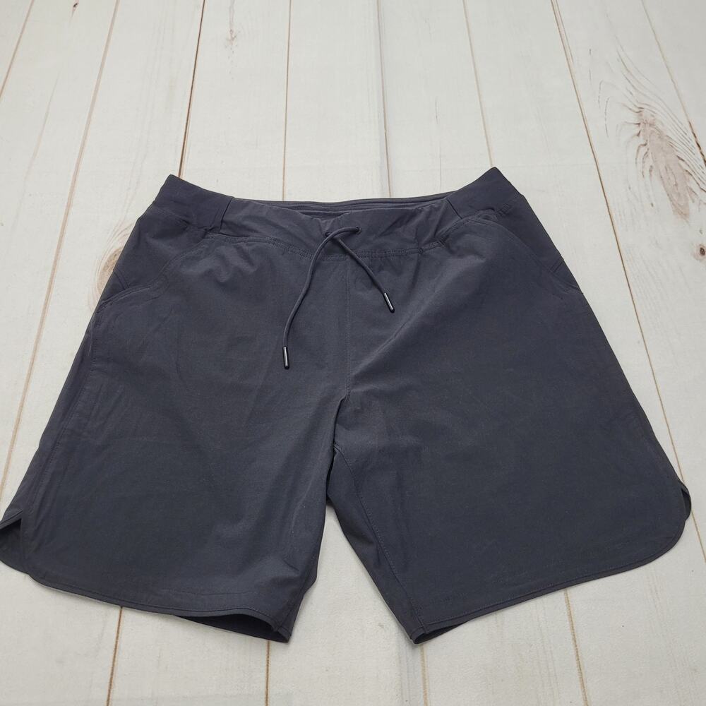 Lands End swim shorts high rise black 9" 14 mid length midi 14P